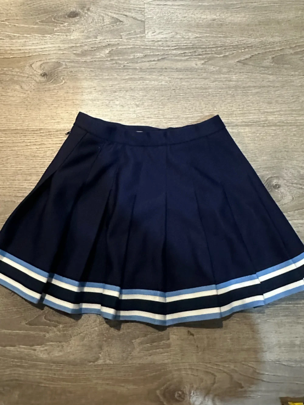 Vintage Albion Knitting Mills Navy Pleated Skirt - Made in USA